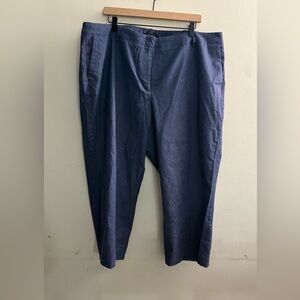 Talbots Women’s Blue Chelsea Dress Pants Trousers‎ Size 20W Cotton Modal Spandex